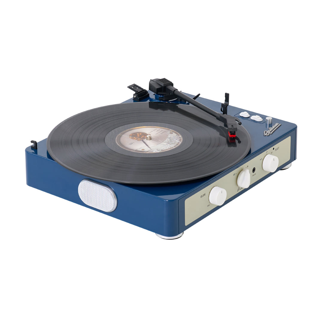 GADHOUSE - BRAD MKII RECORD PLAYER (BUILT-IN BLUETOOTH 5.0 & PITCH CONTROL) (NAVY)