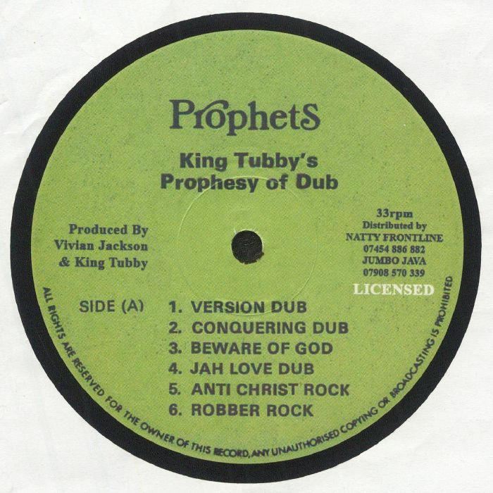 KING TUBBY - Prophesy Of Dub