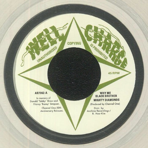 MIGHTY DIAMONDS - Why Me Black Brother [7" Clear Vinyl]
