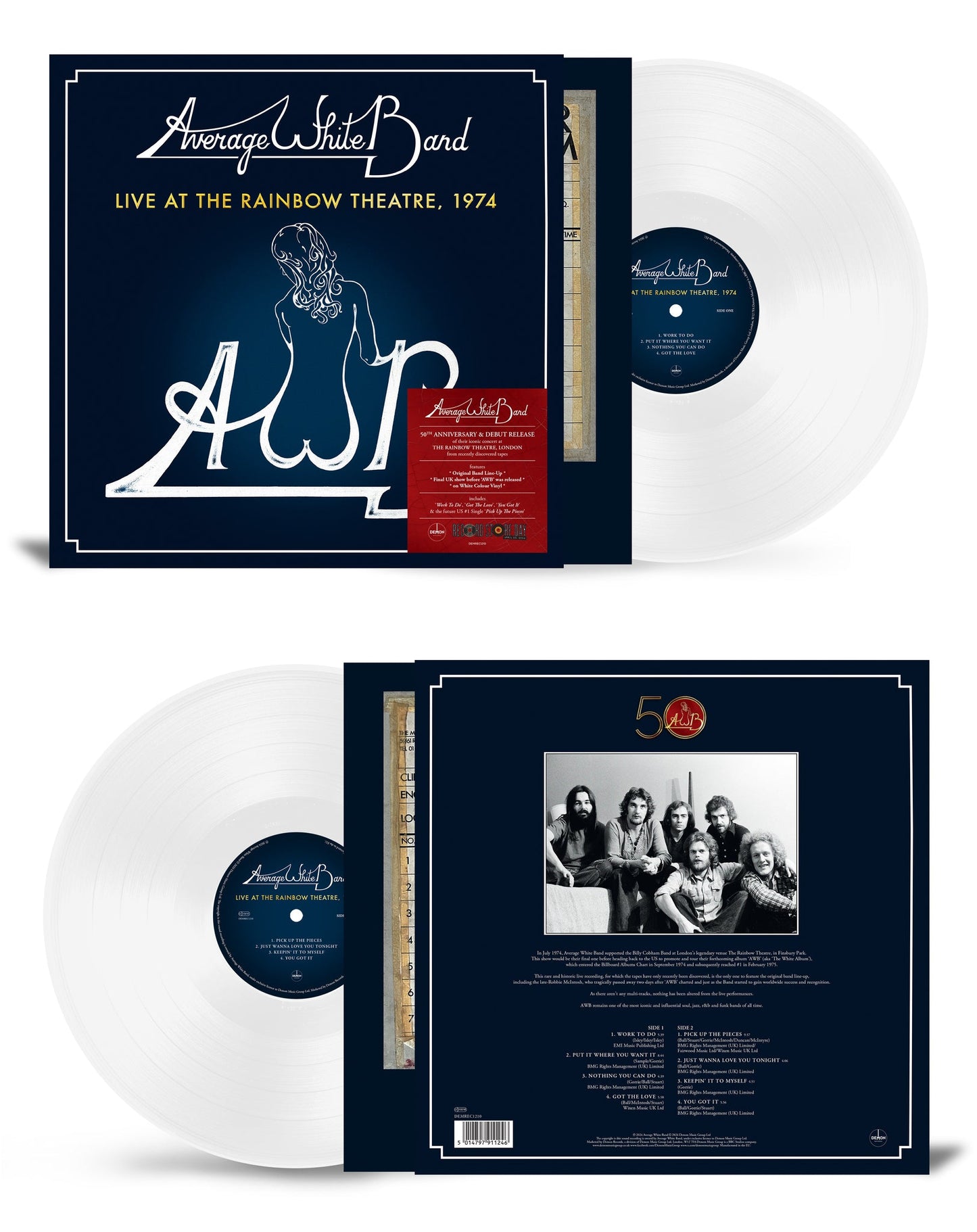 Average White Band - Live At The Rainbow Theatre: 1974 (140G White vinyl) (RSD 2024) (ONE PER PERSON)