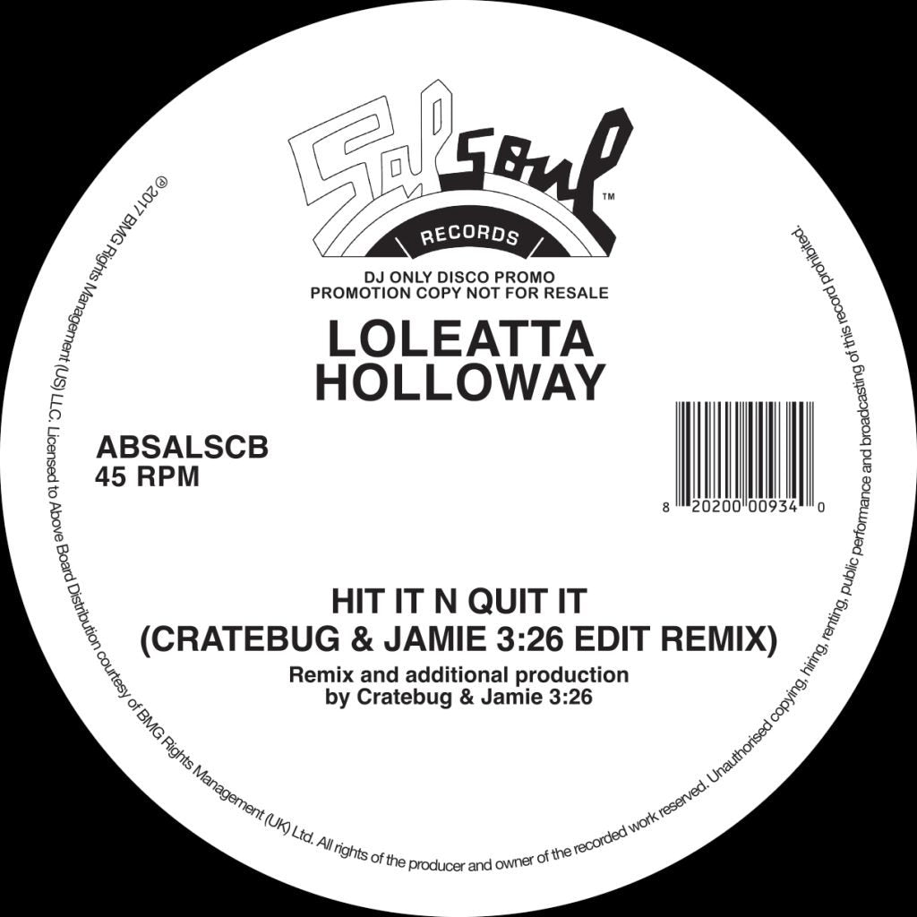 Loleatta Holloway - Hit It N Quit It (Jamie 3:26 & Cratebug Edit)