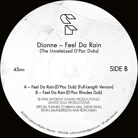 Dionne - Feel Da Rain- D'Pac Dubs