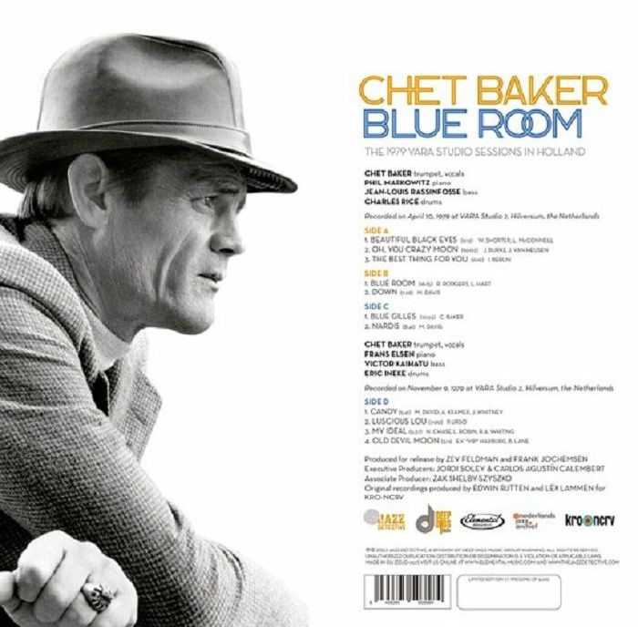 CHET BAKER - THE 1979 VARA STUDIO SESSIONS IN HOLLAND (RSD 2023)