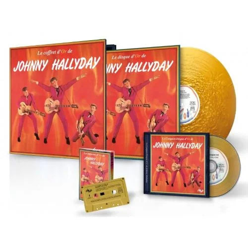 JOHNNY HALLYDAY - La Coffret D'Or (Gold Vinyl) (+Cassette)