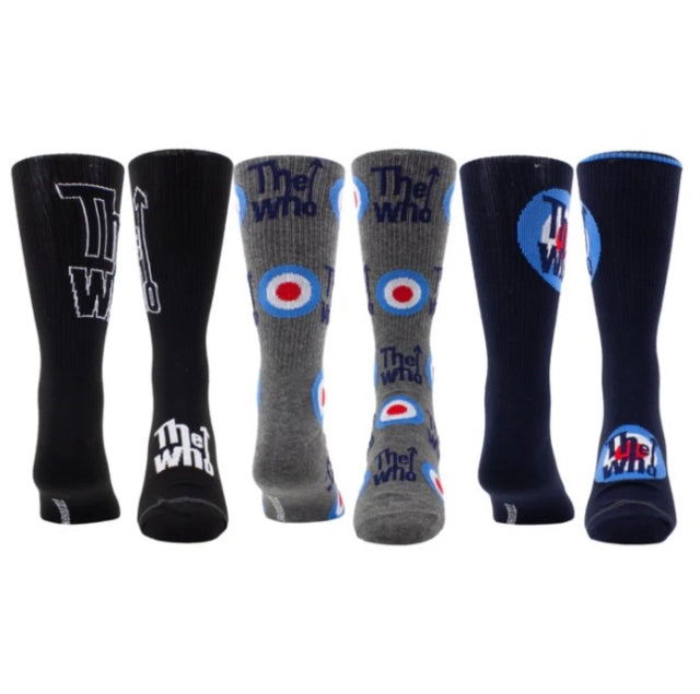 THE WHO - The Who Assorted Crew Socks 3 Pack (One Size)