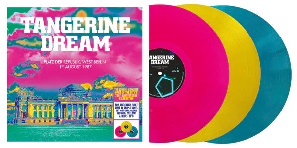 TANGERINE DREAM - Platz Der Republik. West-Berlin - August 1st 1987 (Pink/Yellow/Blue Vinyl)