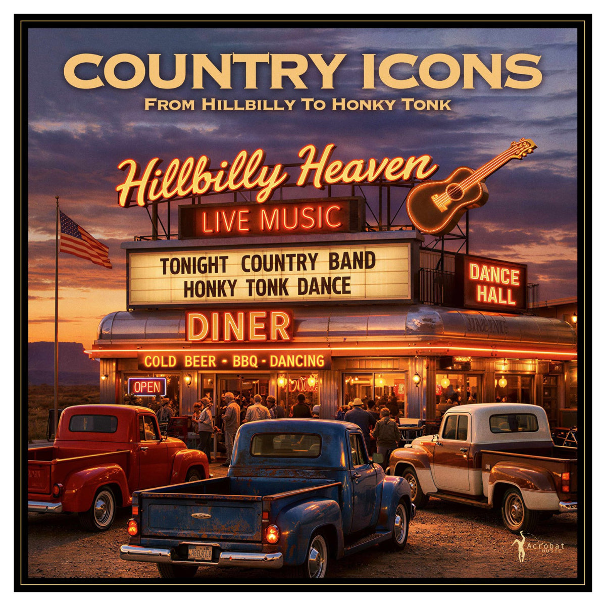 VARIOUS ARTISTS - Country Icons: From Hillbilly To Honky Tonk (Sunburst Vinyl)