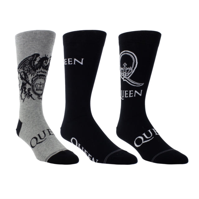QUEEN Queen Assorted Crew Socks 3 Pack (One Size)