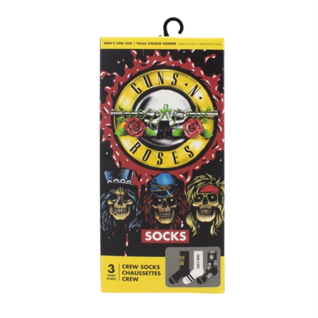 GUN N' ROSES - Gun N' Roses Socks 3 Pack In Gift Box (One Size)