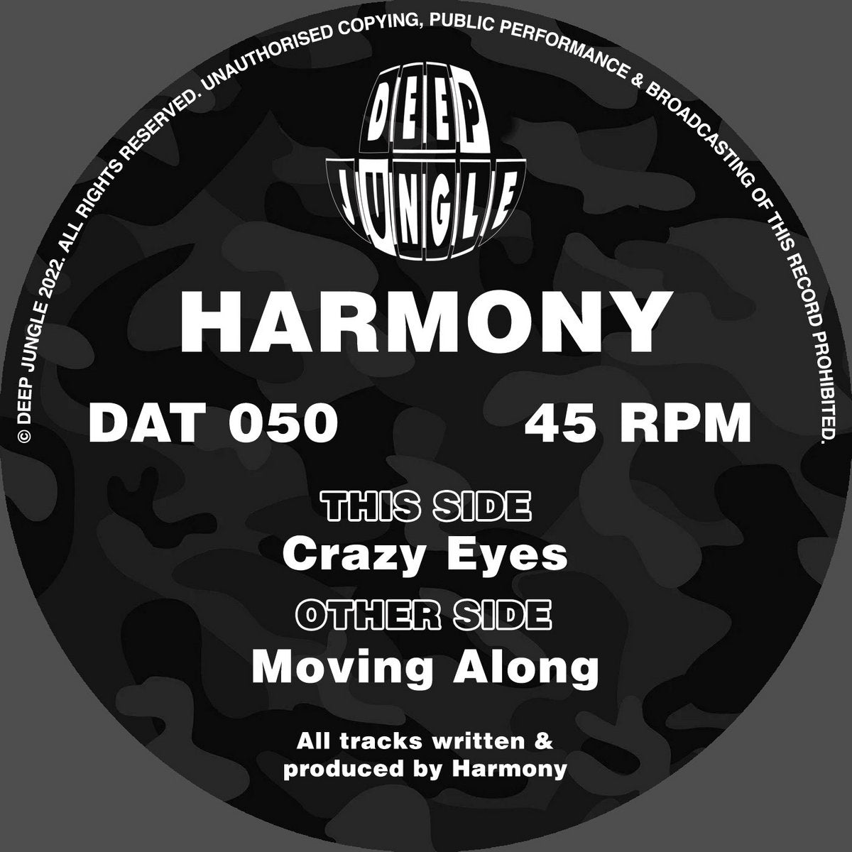 Harmony - Moving Along / Crazy Eyes (Black & White Half/Half Special Vinyl)