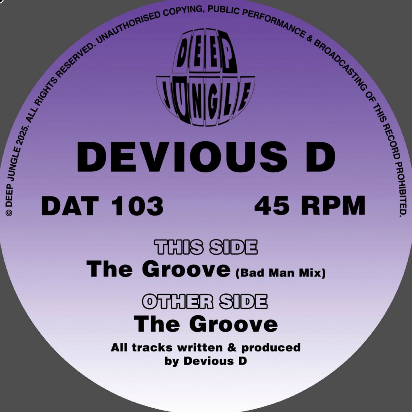 Devious D - The Groove (Black & Purple Donut Special Vinyl)