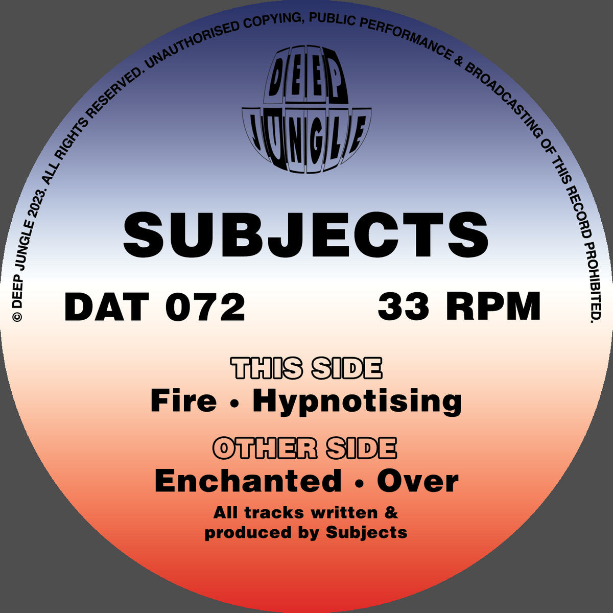 Subjects - Enchanted EP (Red And Blue Half And Half Special Vinyl)