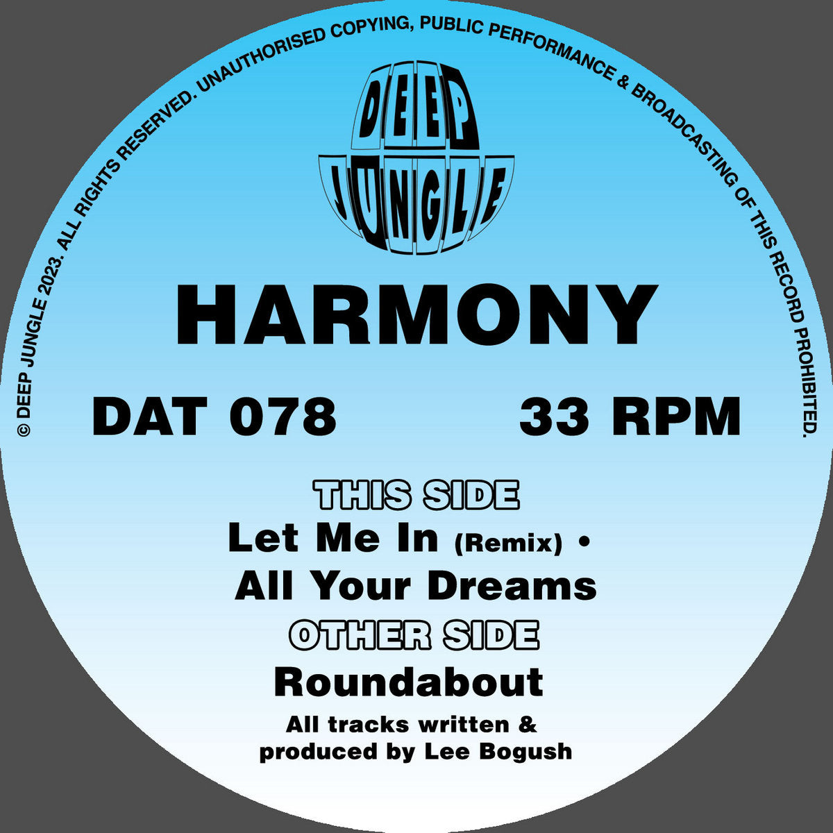Harmony - Roundabout EP (Blue & White Half & Half Special Vinyl)