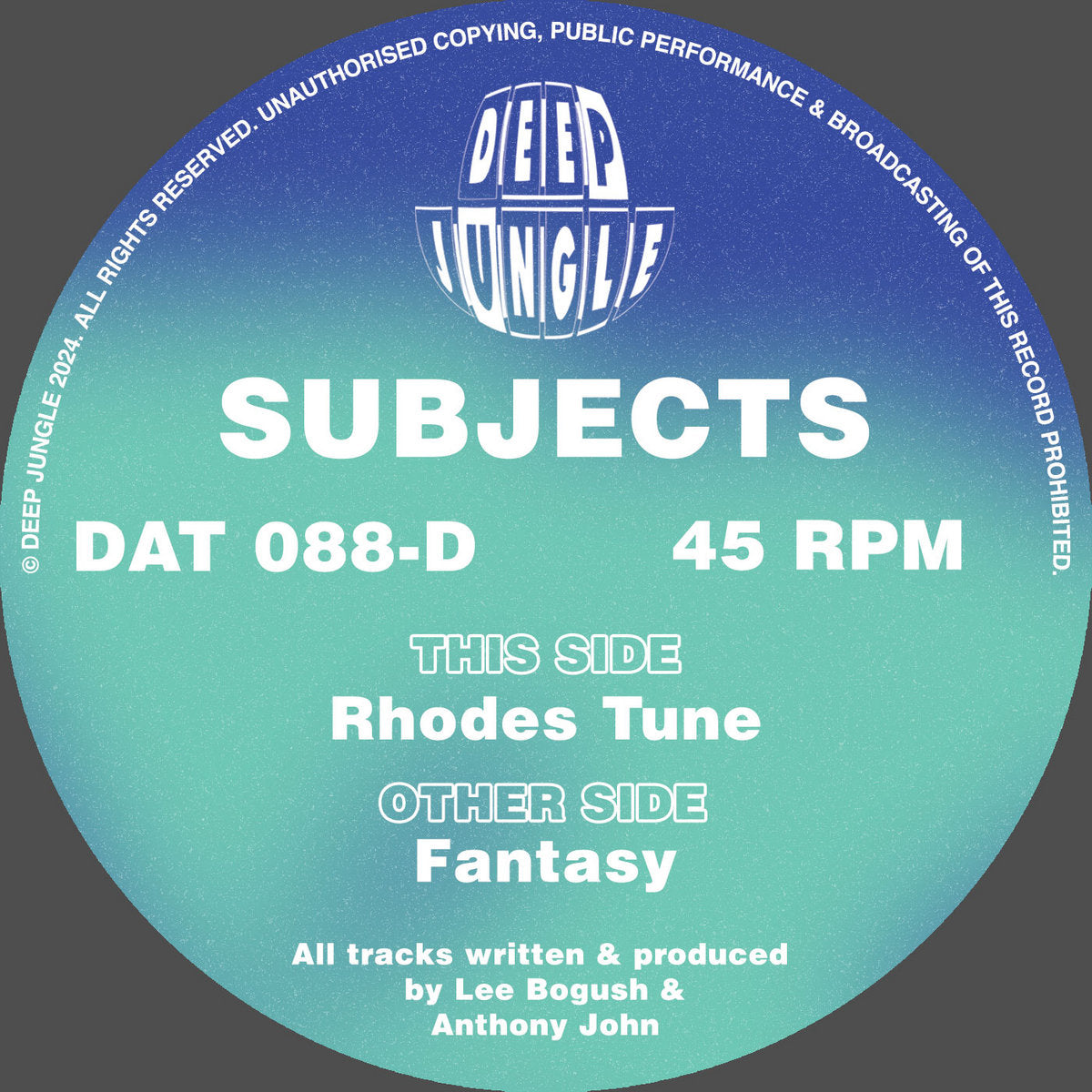 Subjects - Fantasy / Rhodes Tune (Green & White Special Vinyl)