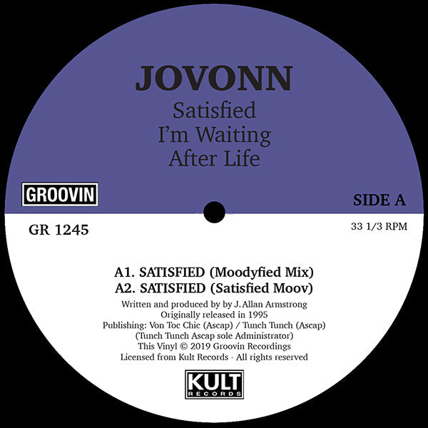 JOVONN - SATISFIED / I'M WAITING / AFTER LIFE