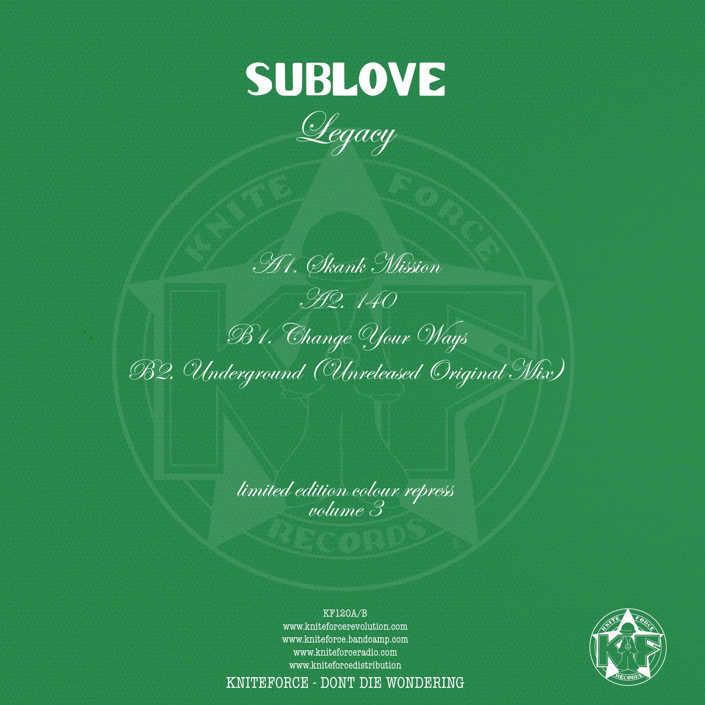 Sublove - Legacy EP Vol. 3 EP (Green Vinyl Splatter Version)