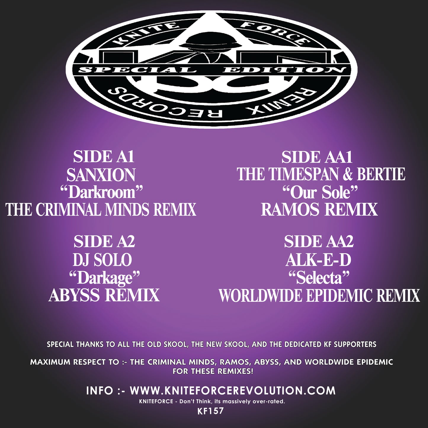 Various Artists - Remix Records & Kniteforce present 'The Remix's Part 19' EP