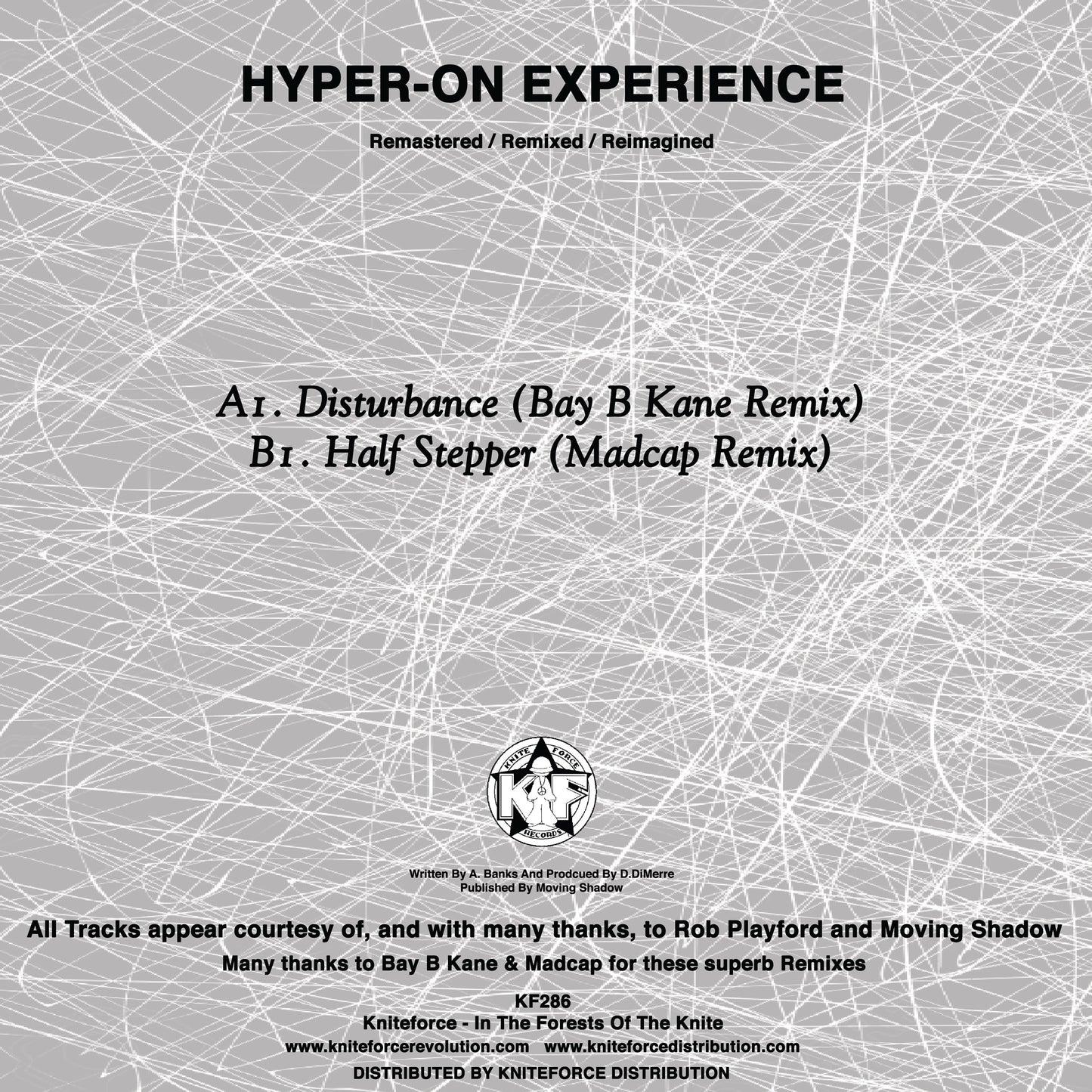 Hyper-On Experience - Disturbance / Half Stepper Remixes (Black Version) 10" Vinyl
