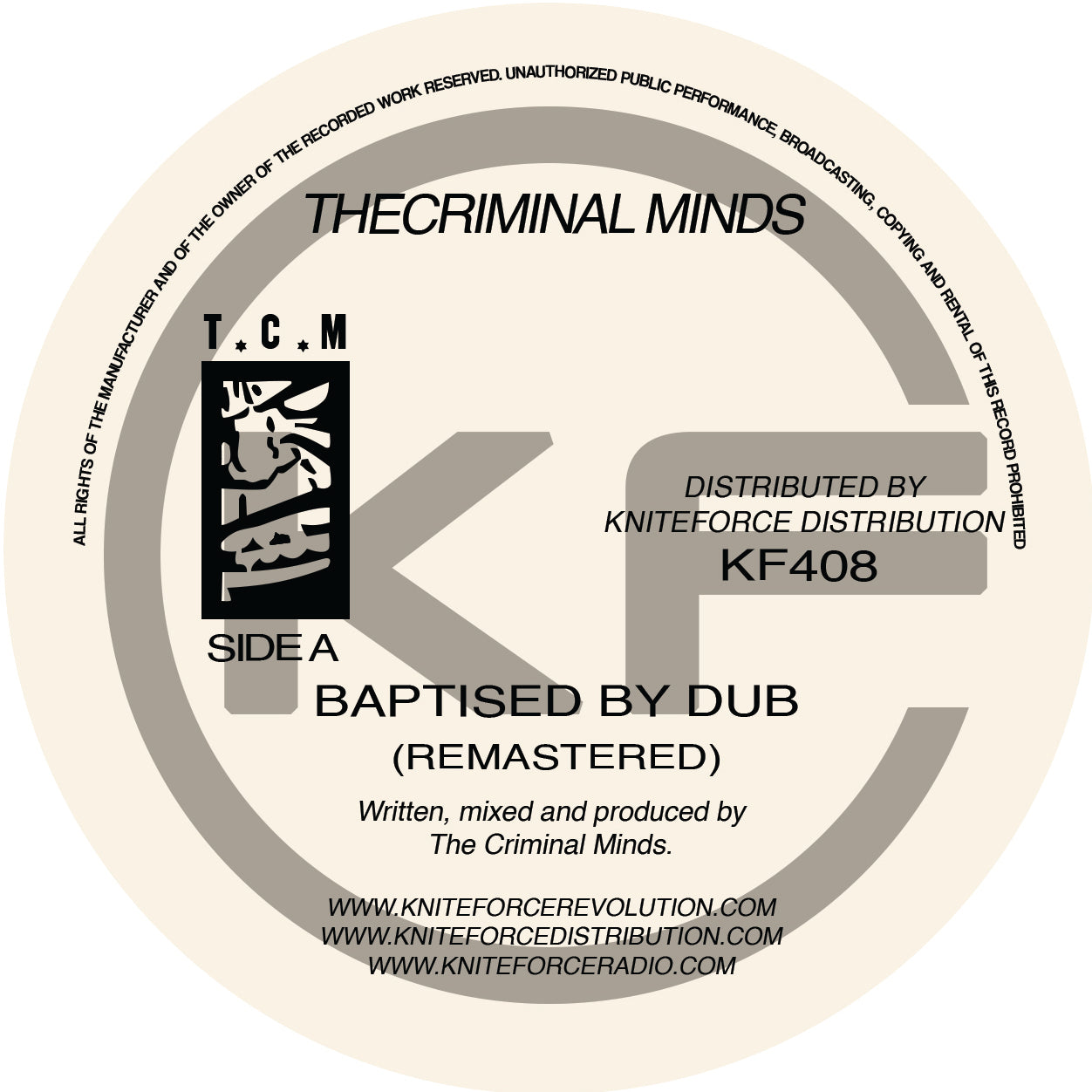 The Criminal Minds - Baptised By Dub / Virtual Reality (Remastered) (Black Vinyl)