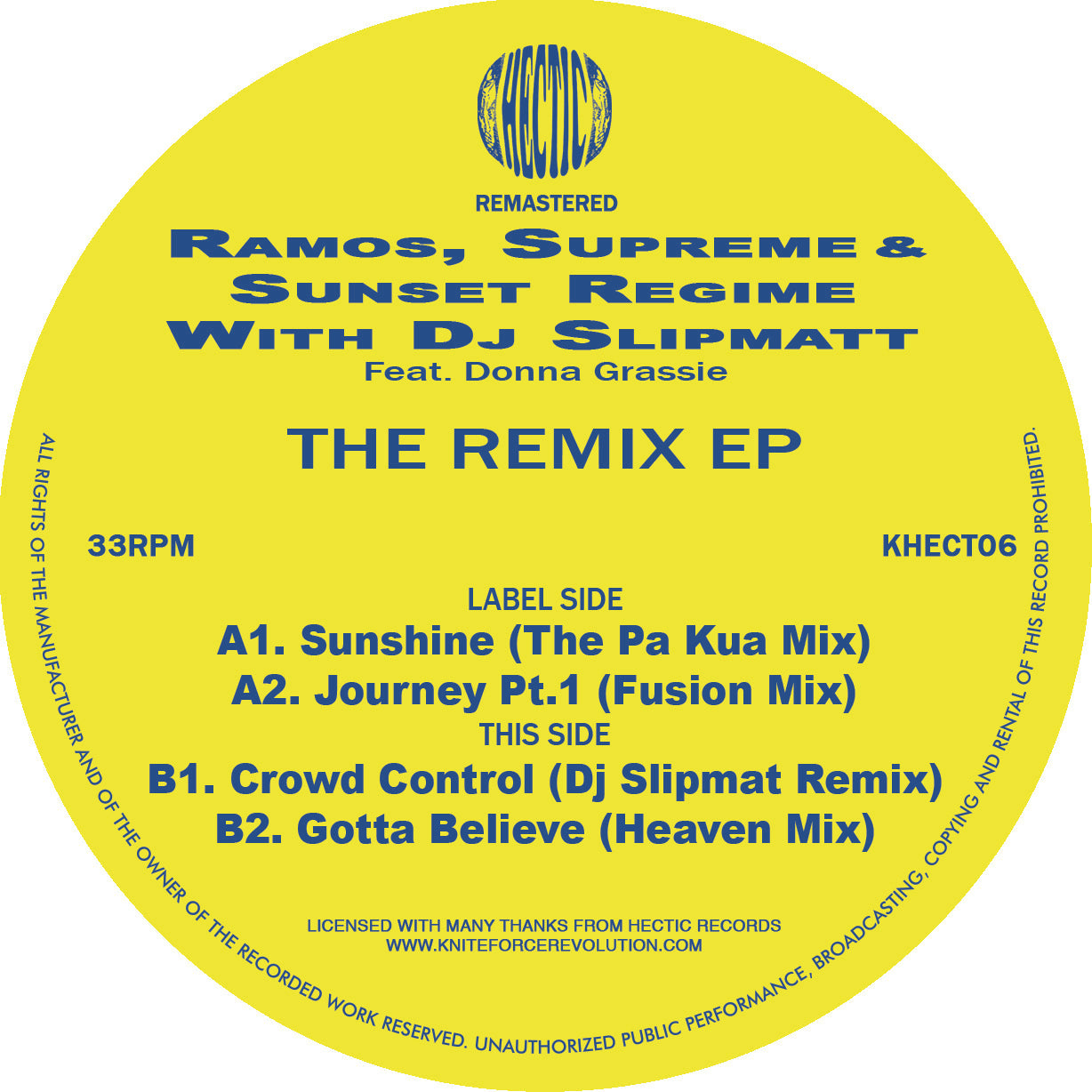 Ramos, Supreme & Sunset Regime with Slipmatt Feat. Donna Grassie - The Remix EP