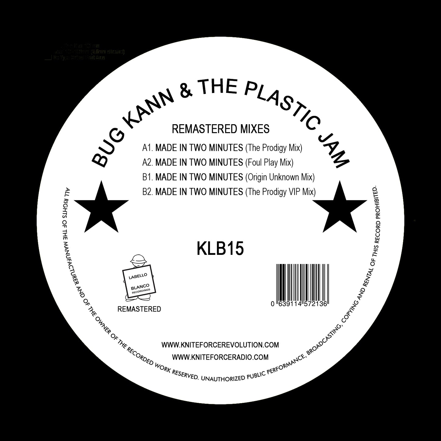 Bug Kann And The Plastic Jam - Made In Two Minutes (The Prodigy / Foul Play / Origin Unknown Remix Remixes)