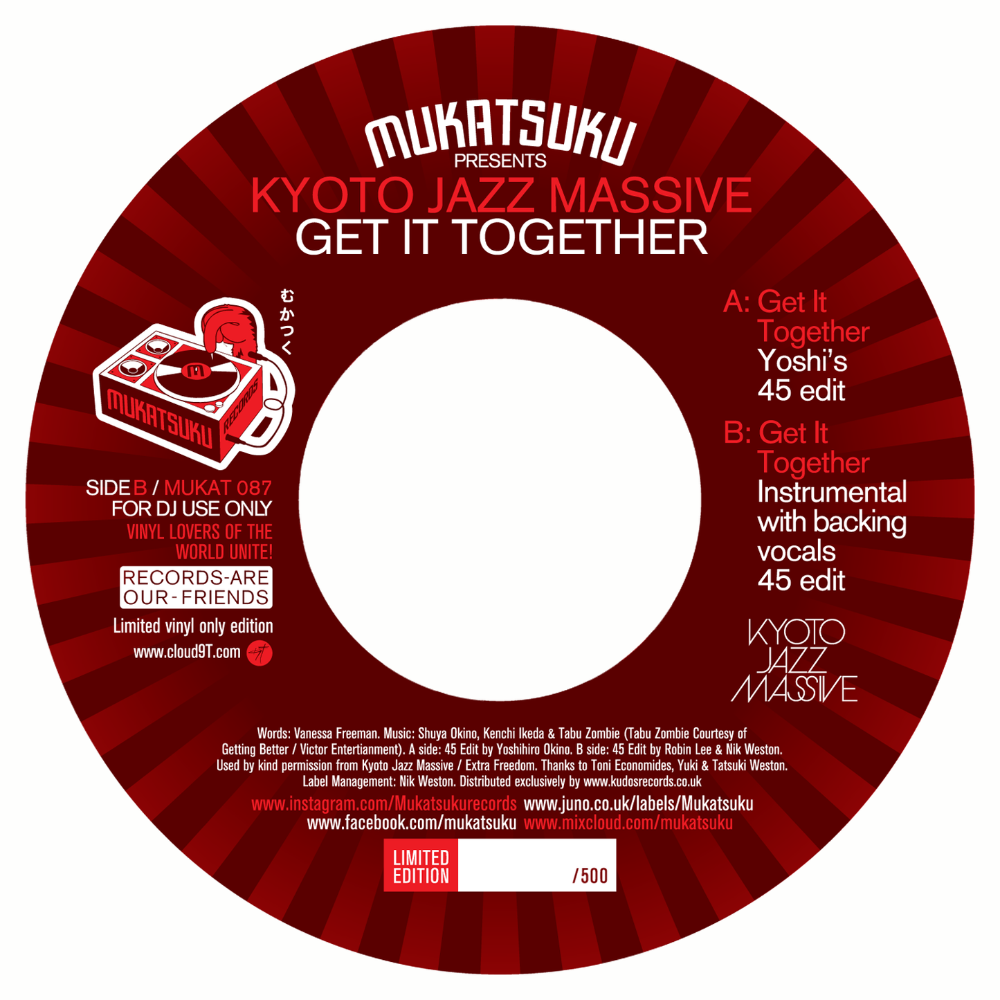 MUKATSUKU presents KYOTO JAZZ MASSIVE - Get It Together (exclusive 45 edits)