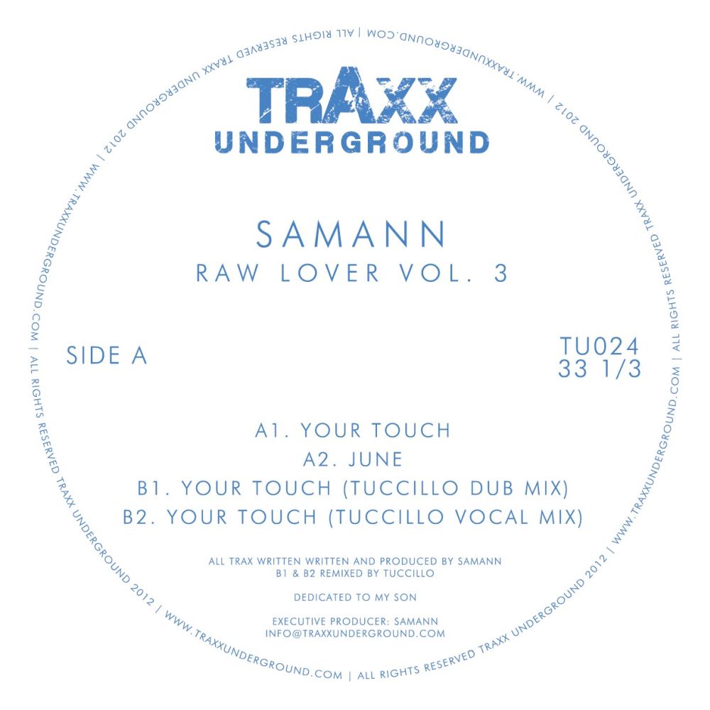 Samann - Raw Lover Vol. 3 (Vinyl Coloured 12" )