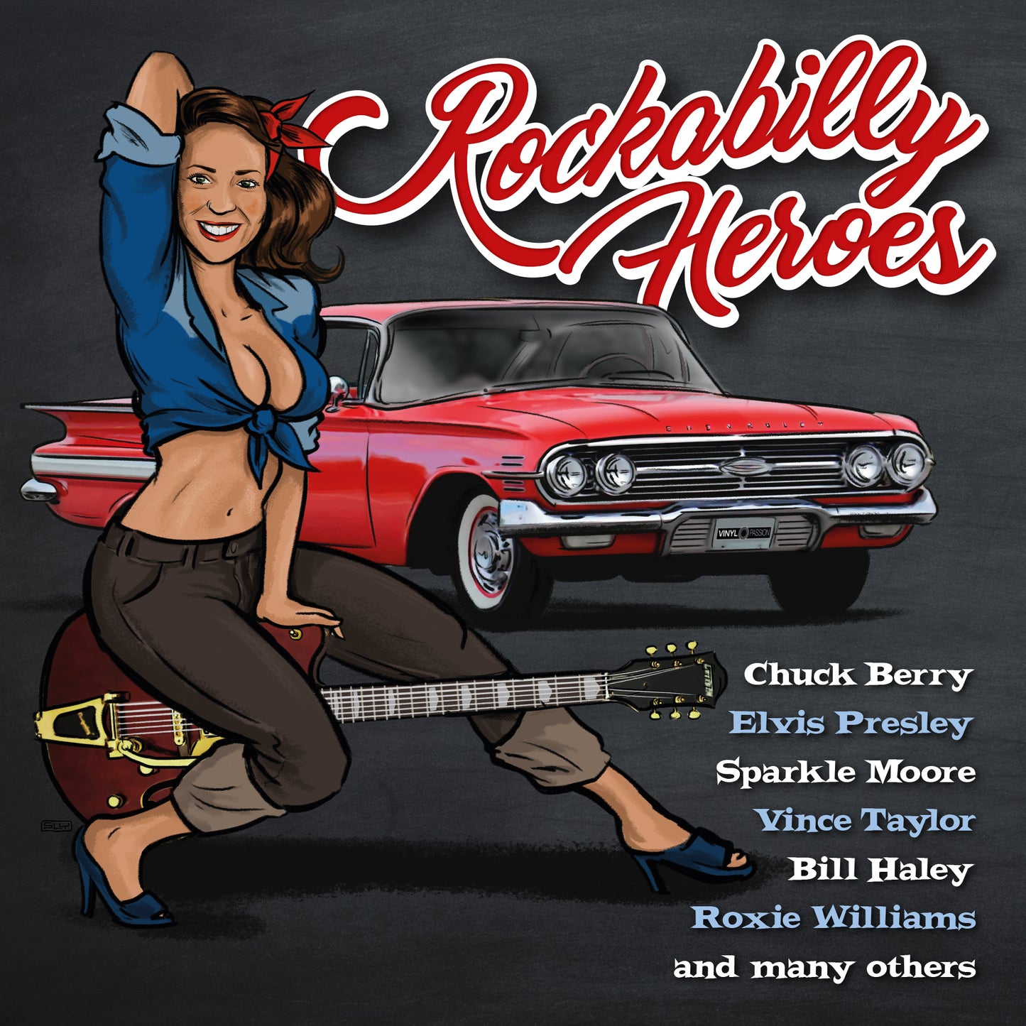 Various Artists - Rockabilly Heroes (LP blue & solid white & black vinyl) RSD24