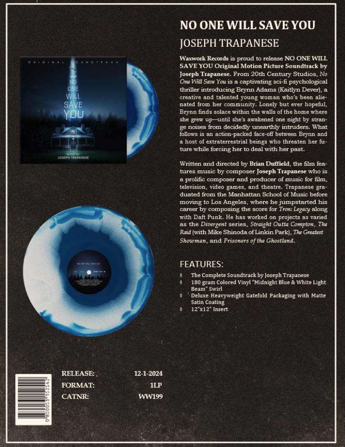 OST - NO ONE WILL SAVE YOU (BLUE AND WHITE SWIRL VINYL)