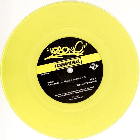 KRS One - Sound Of Da Police b/w Hip Hop Vs Rap [7" Yellow Vinyl]