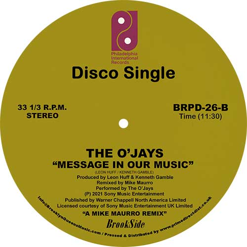 M.F.S.B. / The O'Jays - Love Is The Message / Message In Our Music (Mike Maurro Remixes)