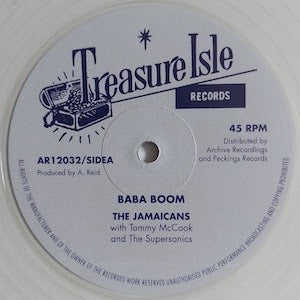 The Jamaicans / Travelling Man - Baba Boom / The Techniques / Travelling Man Version [Clear 7" Vinyl]