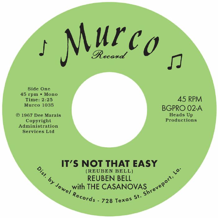 Rueben BELL with THE CASANOVAS - It's Not That Easy