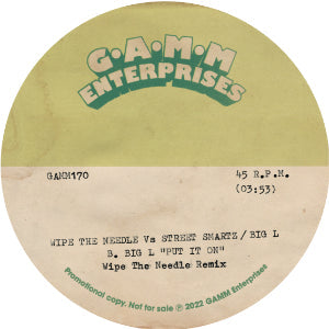 WIPE THE NEEDLE vs STREET SMARTZ / BIG L (PART THREE)