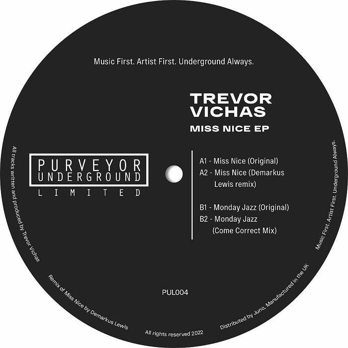 Trevor VICHAS - Miss Nice EP (feat Demarkus Lewis/Come Correct mixes)