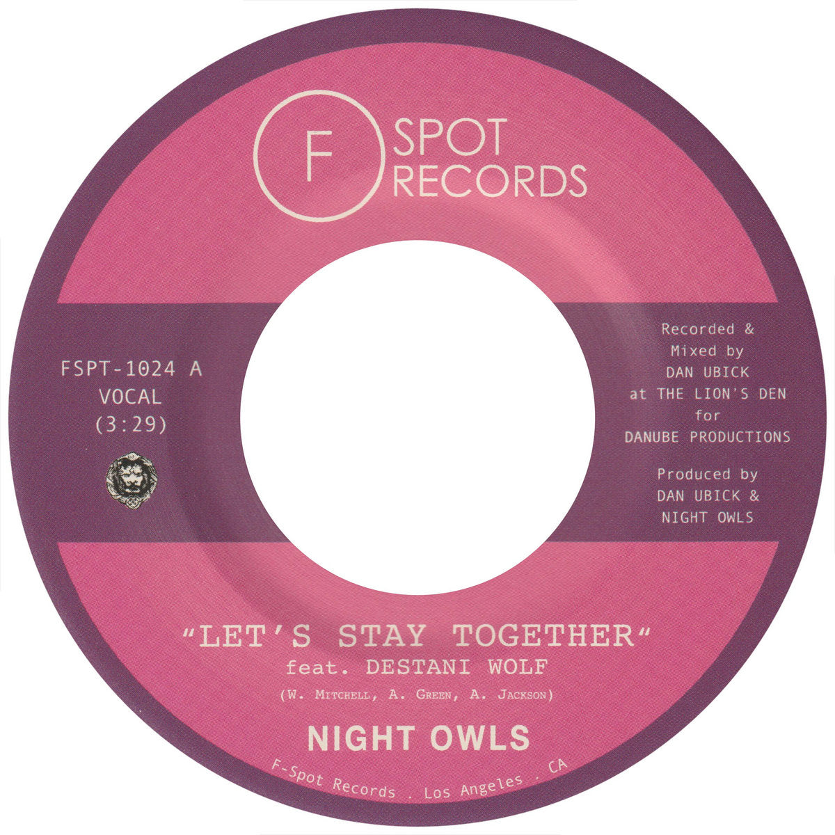 Night Owls - Let's Stay Together (feat. Destani Wolf) b/w Let's Stay Together (Version)