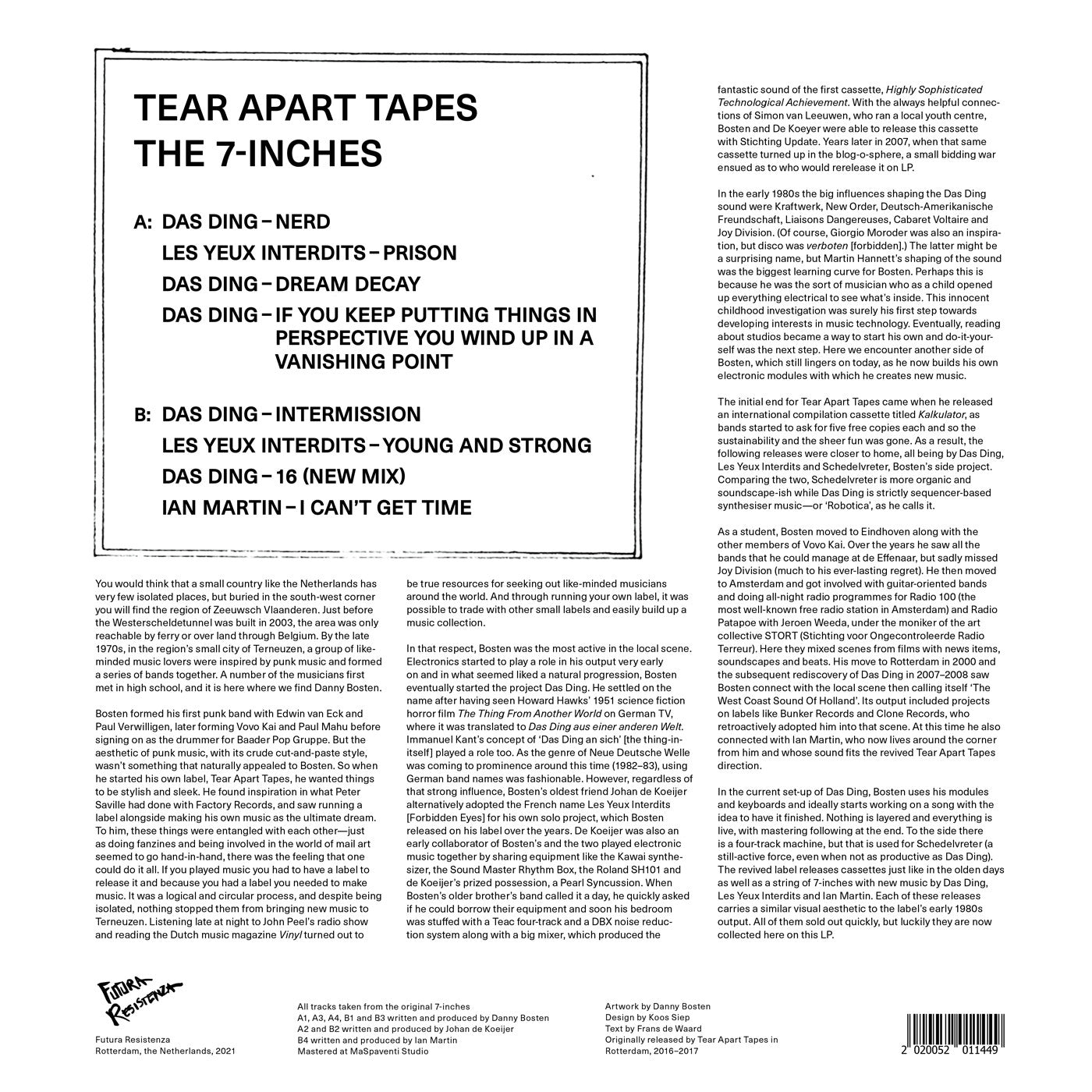 Das Ding, Les Yeux Interdits, Ian Martin - Tear Apart Tapes (The 7-inches)