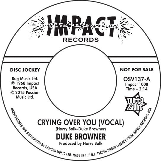 Duke BROWNER - Crying Over You