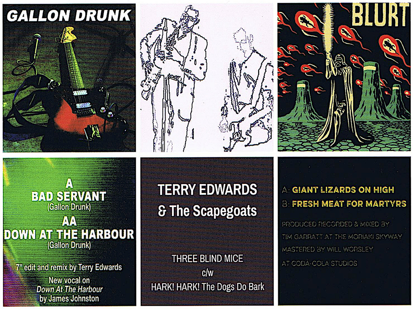Sartorial 7” Bundle - Gallon Drunk / Blurt / Terry Edwards & The Scapegoats