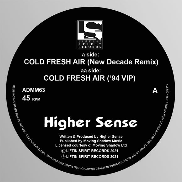 Higher Sense - Cold Fresh Air New Decade Remix b/w '94 VIP (2021/1994)