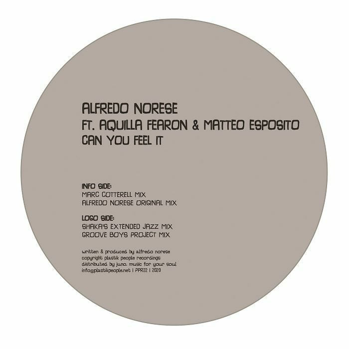 Alfredo NORESE feat AQUILLA FEARON / MATTEO ESPOSITO - Can You Feel It (feat Marc Cotterell, Shaka & Groove Boys Project mixes)