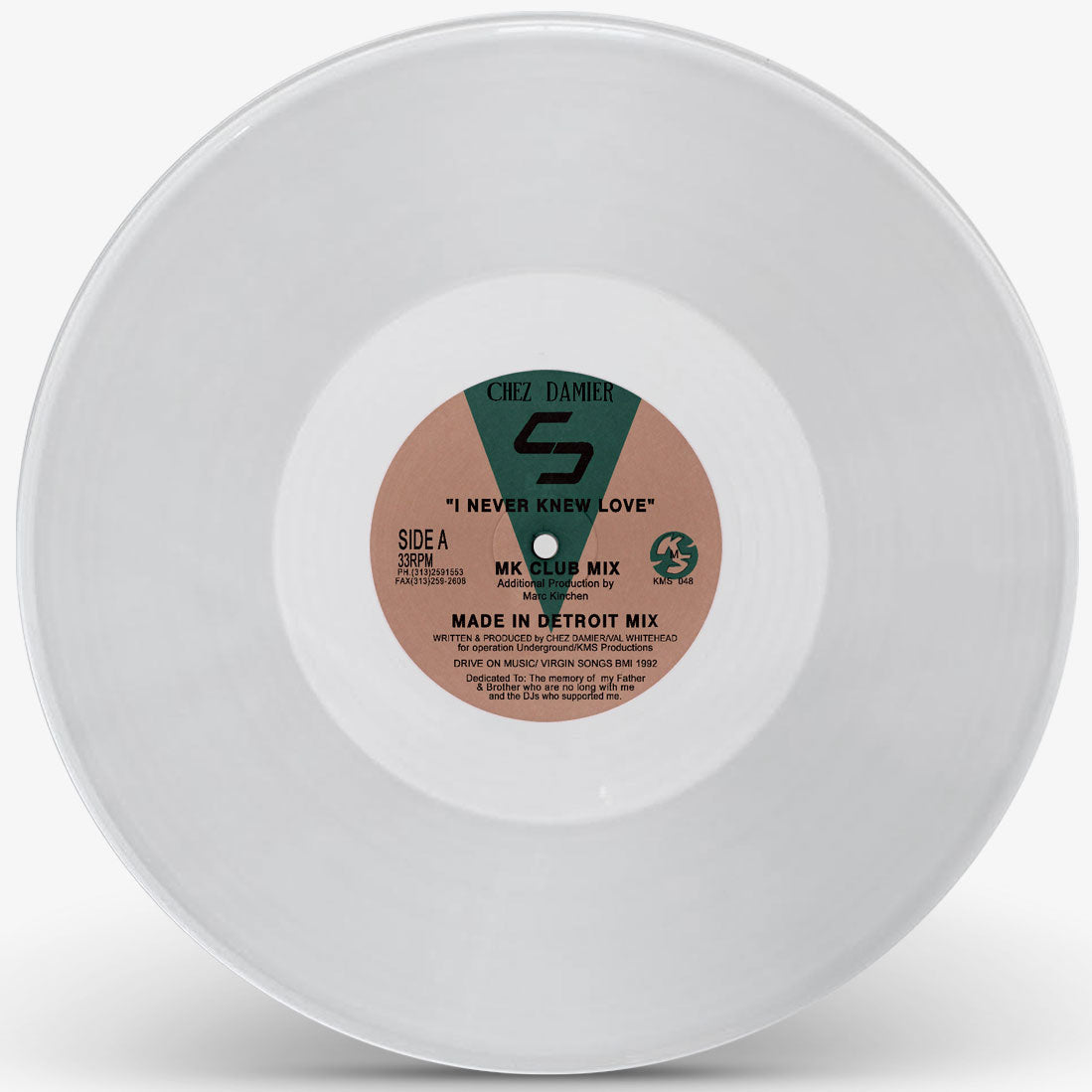 Chez Damier - I Never Knew Love (MK / Carl Craig Remixes) (Clear Vinyl Repress)