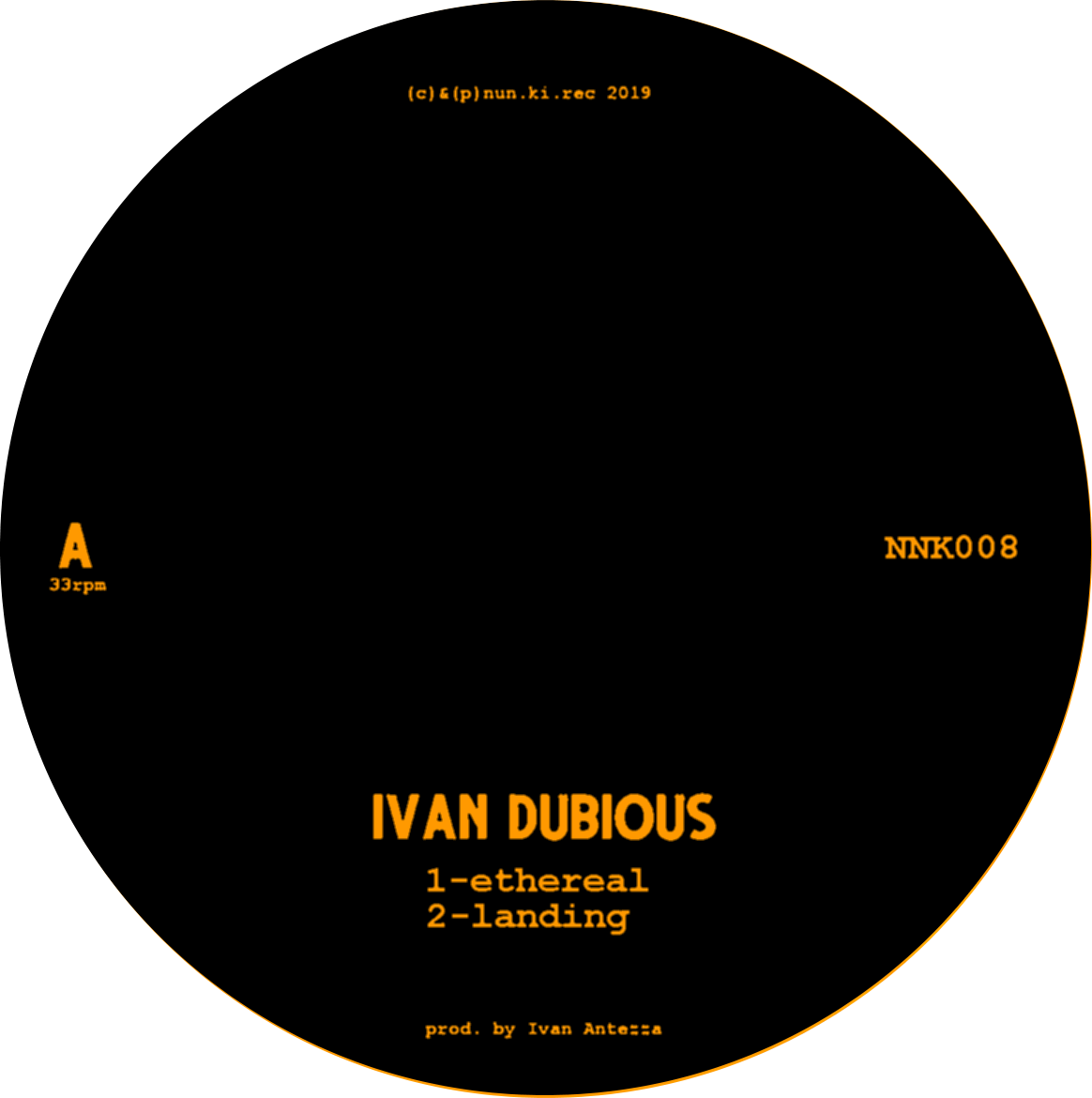 Ivan Dubious 12'' (Orange Vinyl)