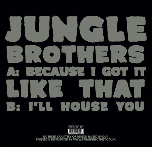 Jungle Brothers - Because I Got It Like That / I'll House You (RSD 2020)