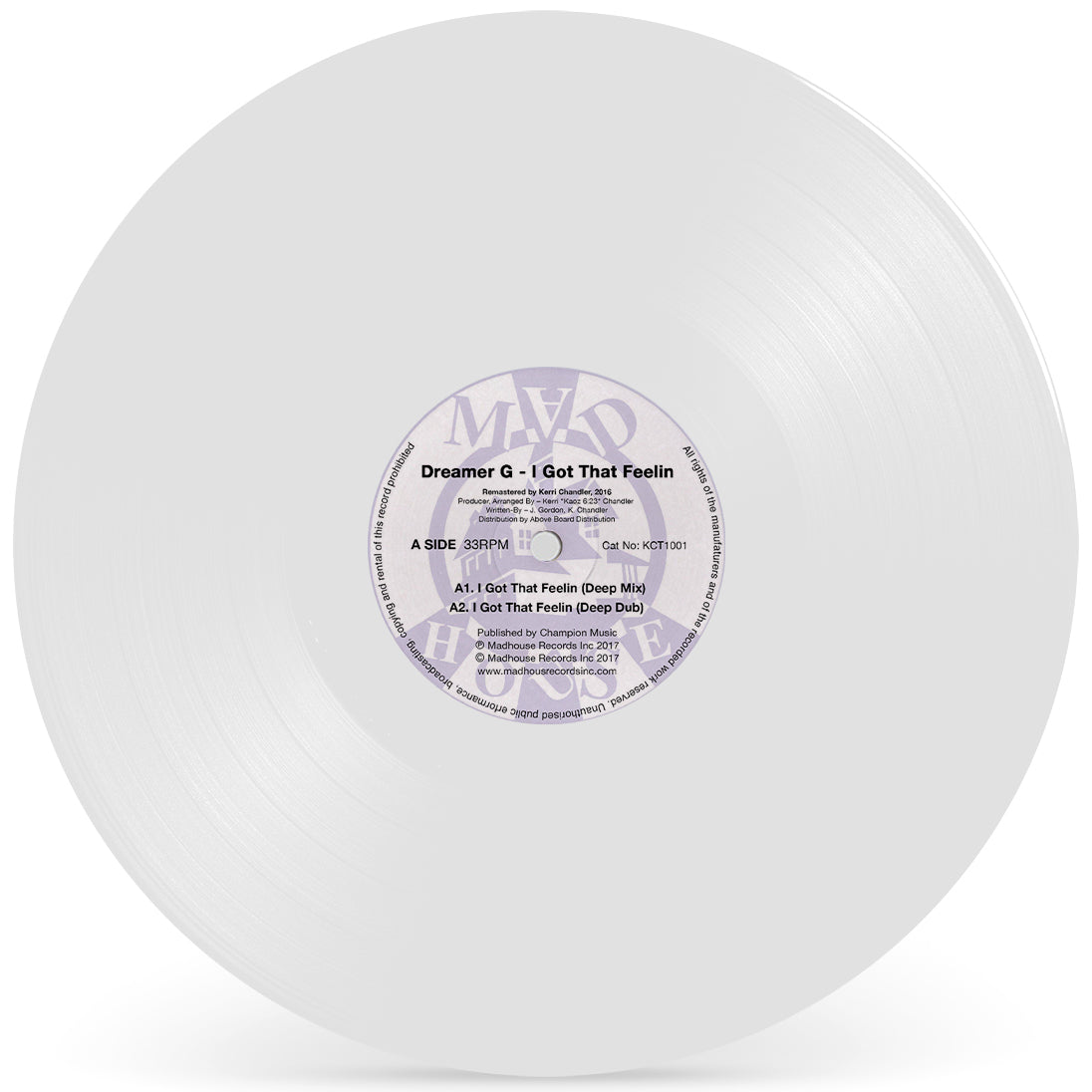 Dreamer G - I Got That Feelin (White Vinyl Repress)