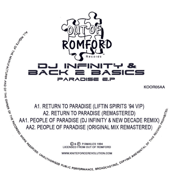 DJ Infinity & Back 2 Basics - Paradise EP