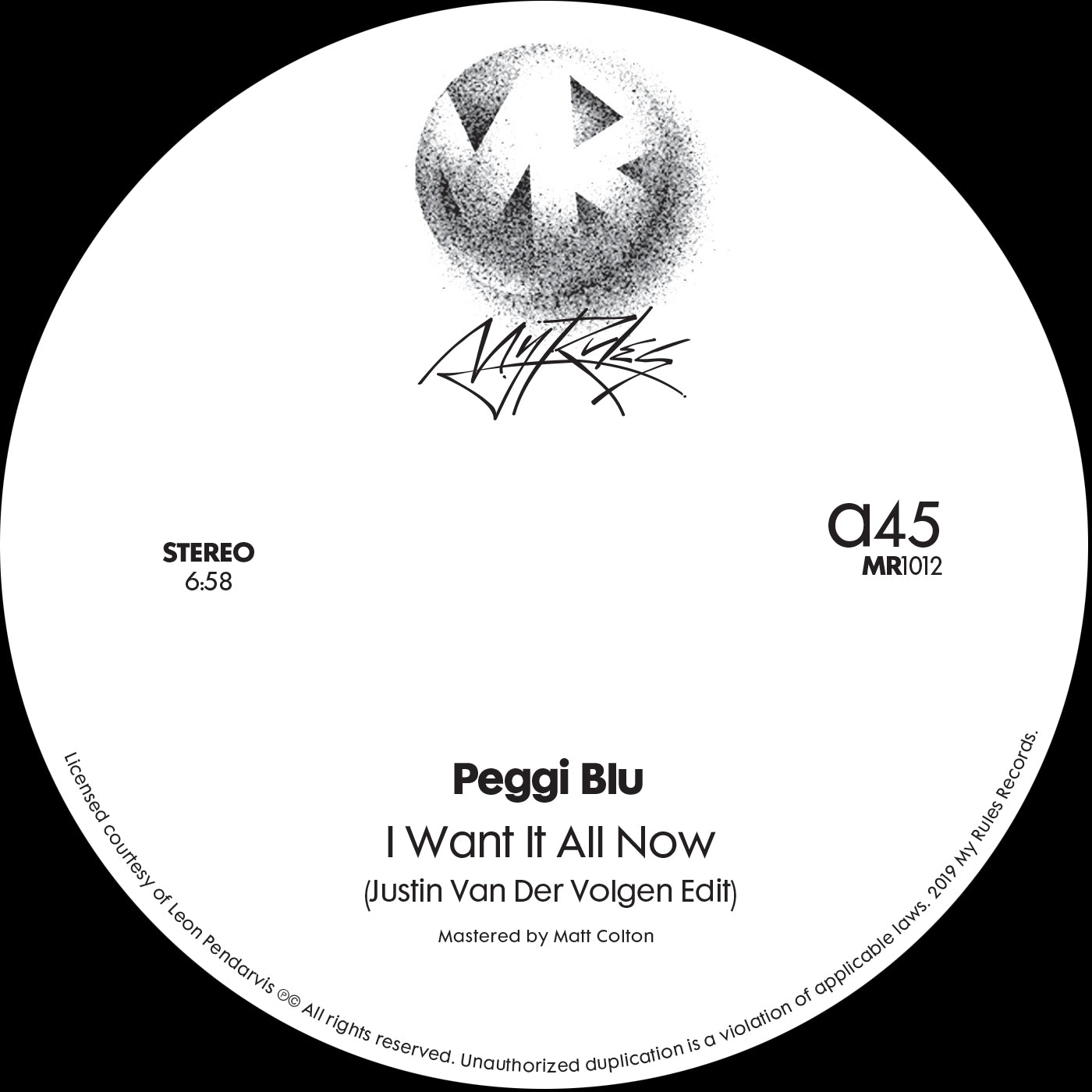 PEGGI BLU /GREGG DIAMOND - I WANT IT ALL NOW / THIS SIDE OF MIDNIGHT (JUSTIN VAN DER VOLGEN EDITS)