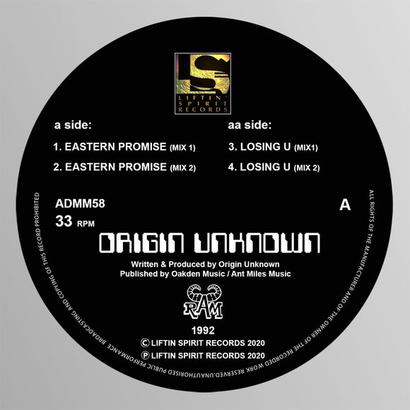 Origin Unknown - Eastern Promise EP (1992) [ONE PER PERSON]