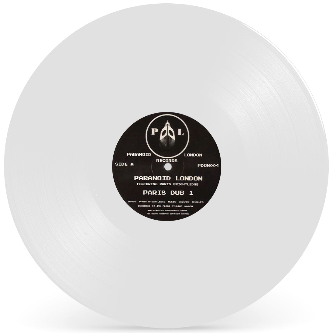 Paranoid London Featuring Paris Brightledge - Paris Dub 1 (White Vinyl Repress)