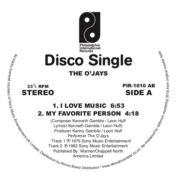 THE O'JAYS - I LOVE MUSIC